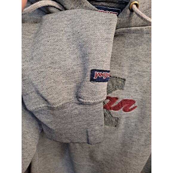 Jan Sport Men's Kean Embroidered Long Sleeve Hooded Pockets Gray Hoodies Size XL - Picture 6 of 7